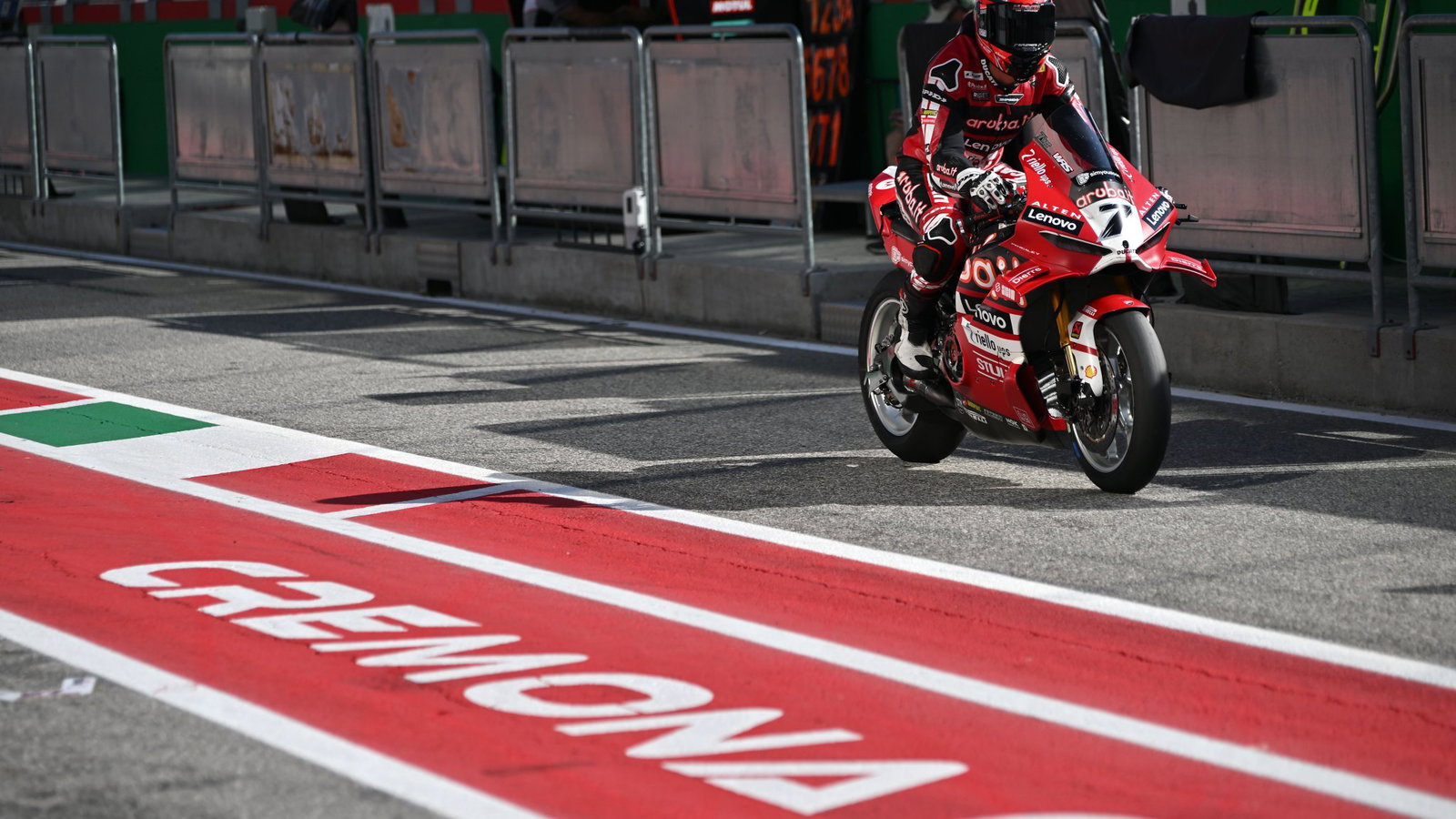 Iker Lecuona, 2026 Italian WorldSBK, pit lane. Credit: Gold and Goose.