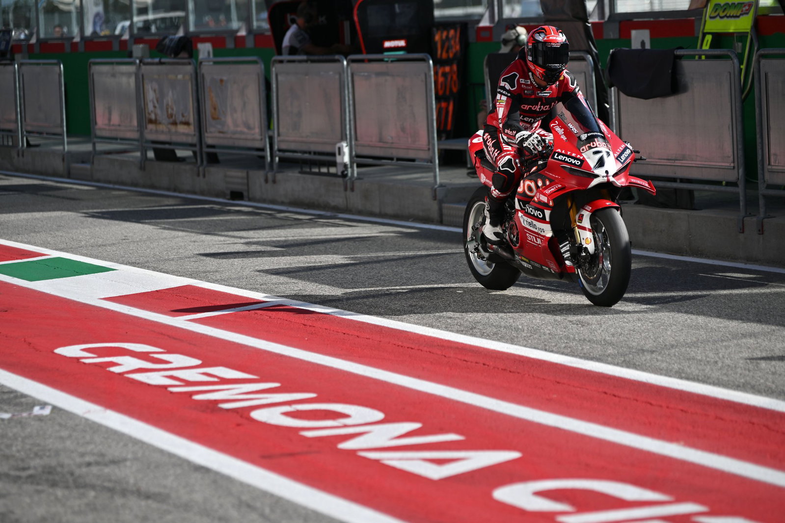 Iker Lecuona, 2026 Italian WorldSBK, pit lane. Credit: Gold and Goose.