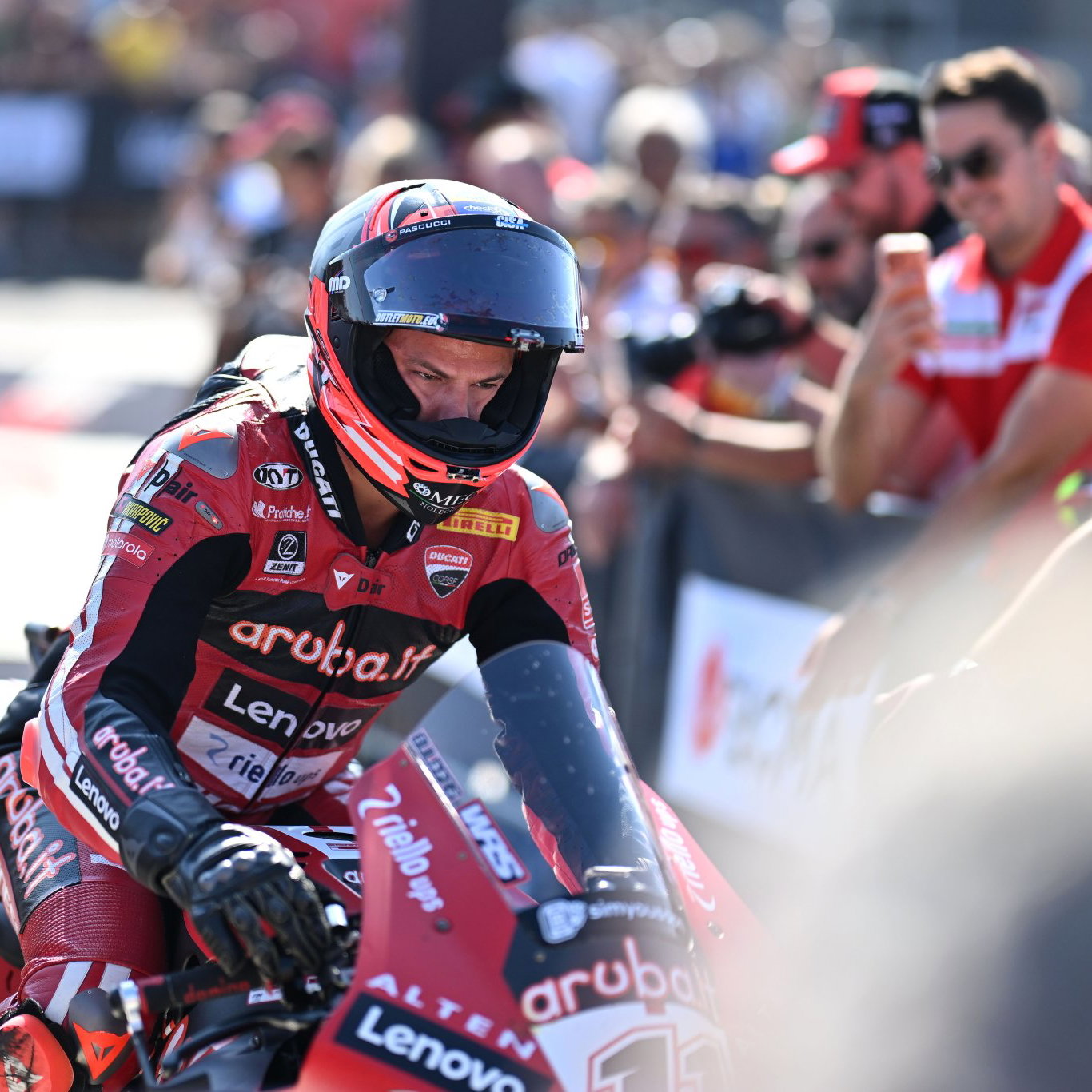 Nicolo Bulega, 2026 Italian WorldSBK, victory lane. Credit: Gold and Goose.