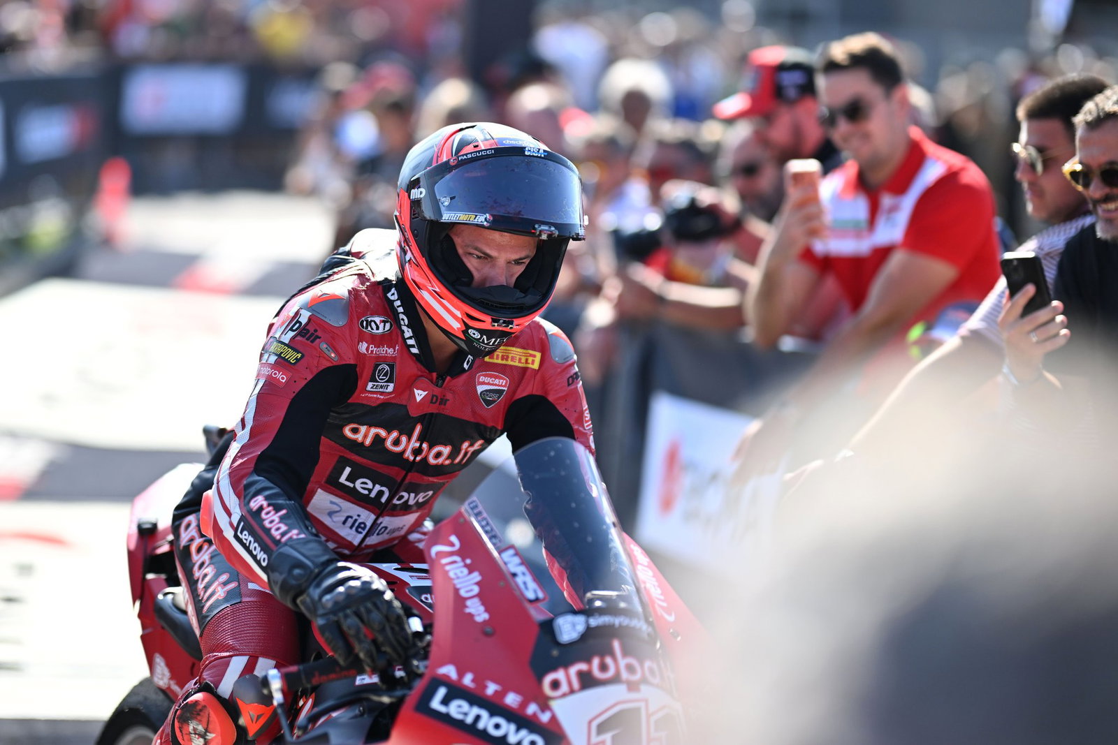 Nicolo Bulega, 2026 Italian WorldSBK, victory lane. Credit: Gold and Goose.