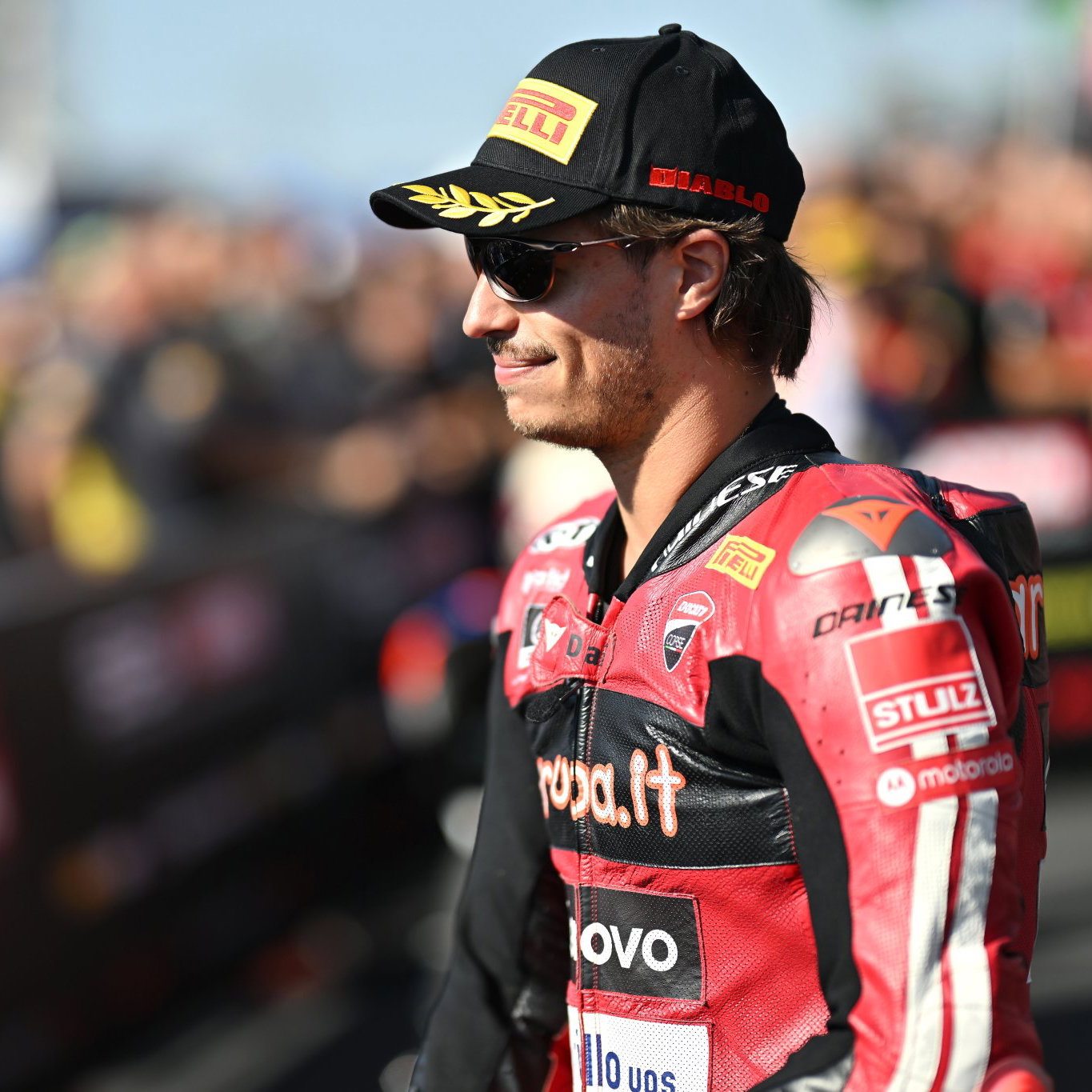Nicolo Bulega, 2026 Italian WorldSBK, parc ferme. Credit: Gold and Goose.