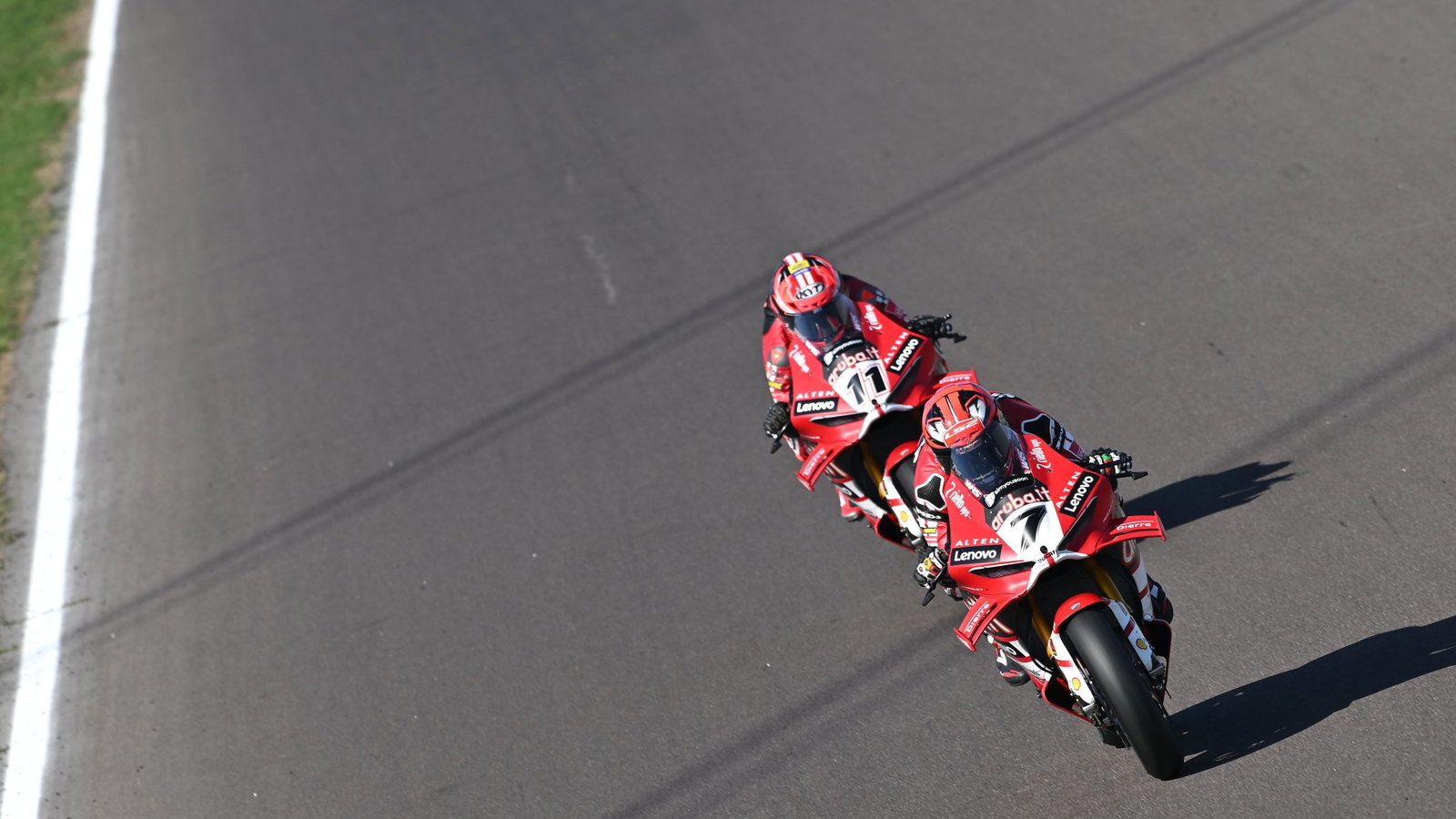 Nicolo Bulega chases Iker Lecuona in Cremona WorldSBK Superpole Race.