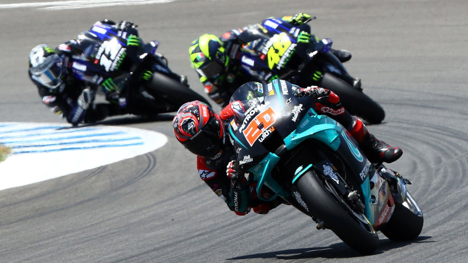 Fabio Quartararo, Valentino Rossi, Maverick Vinales, 2026 Spanish MotoGP.