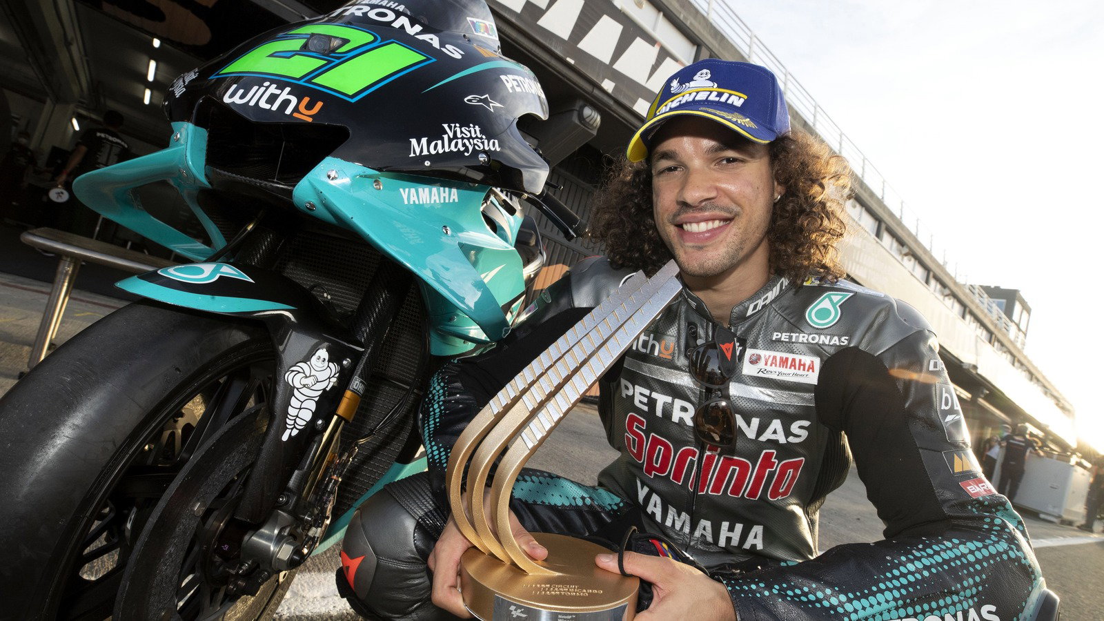 Franco Morbidelli's most recent MotoGP win, Valencia 2020.