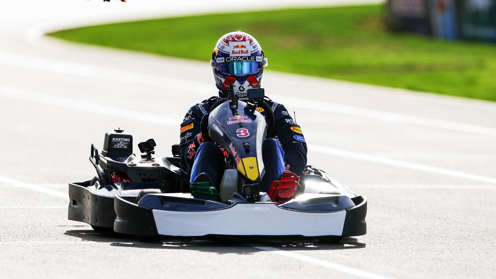 Max Verstappen karting at Silverstone