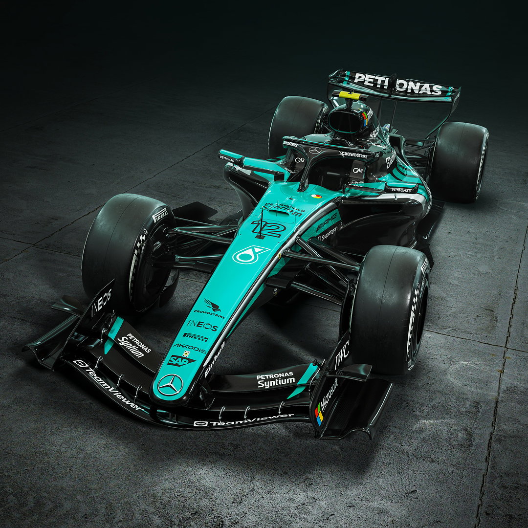 Mercedes' special livery for the Bahrain Grand Prix in Malaysia