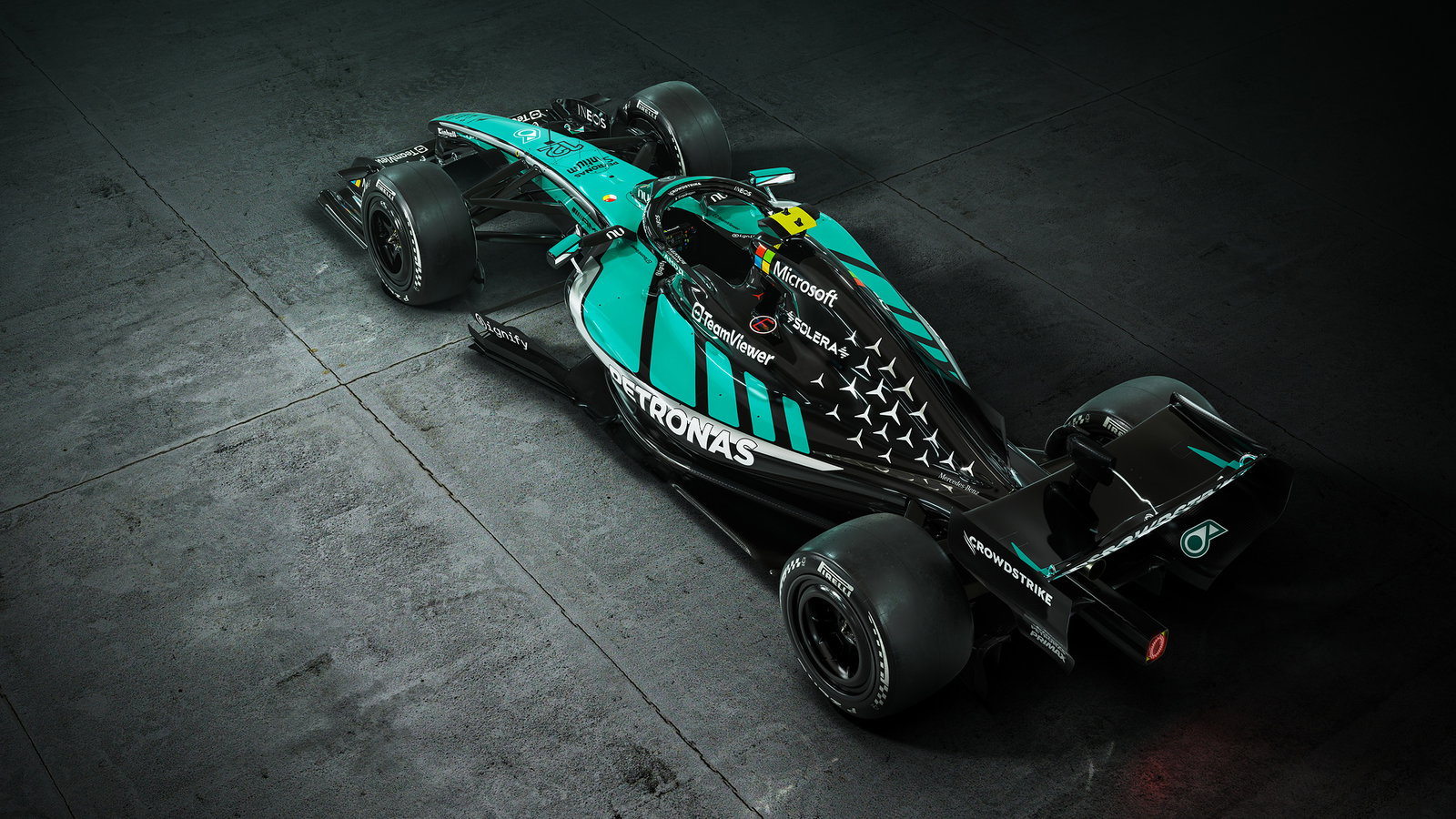 The W17 will sport a green-and-black livery