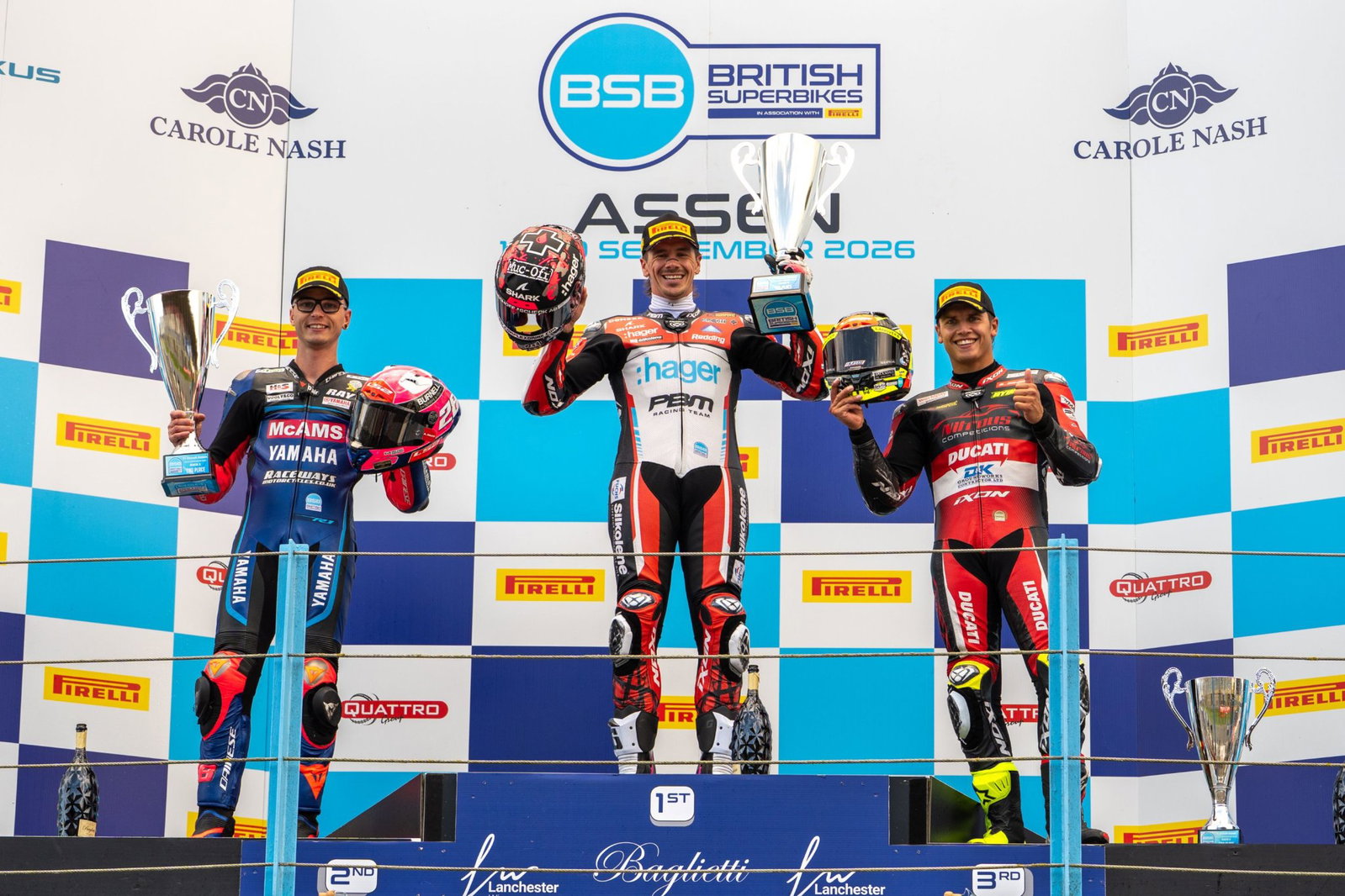 Race 2 Podium, Ray, Redding and Ryde, BSB 2026