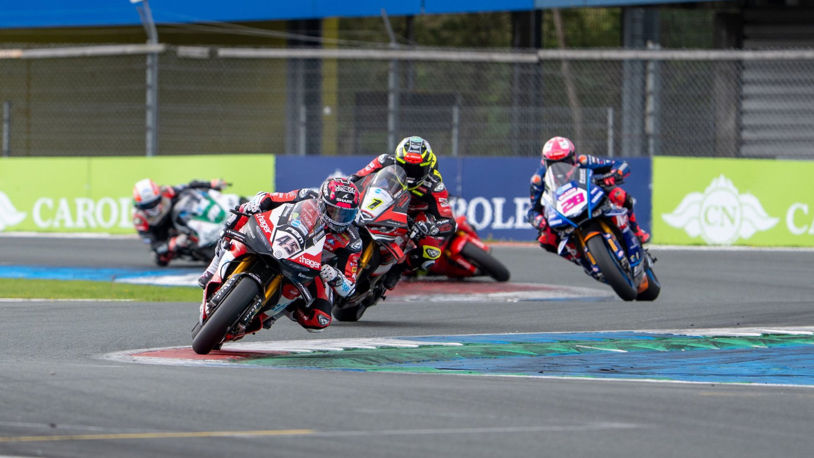 Scott Redding ahead in BSB at the Assen chicane
