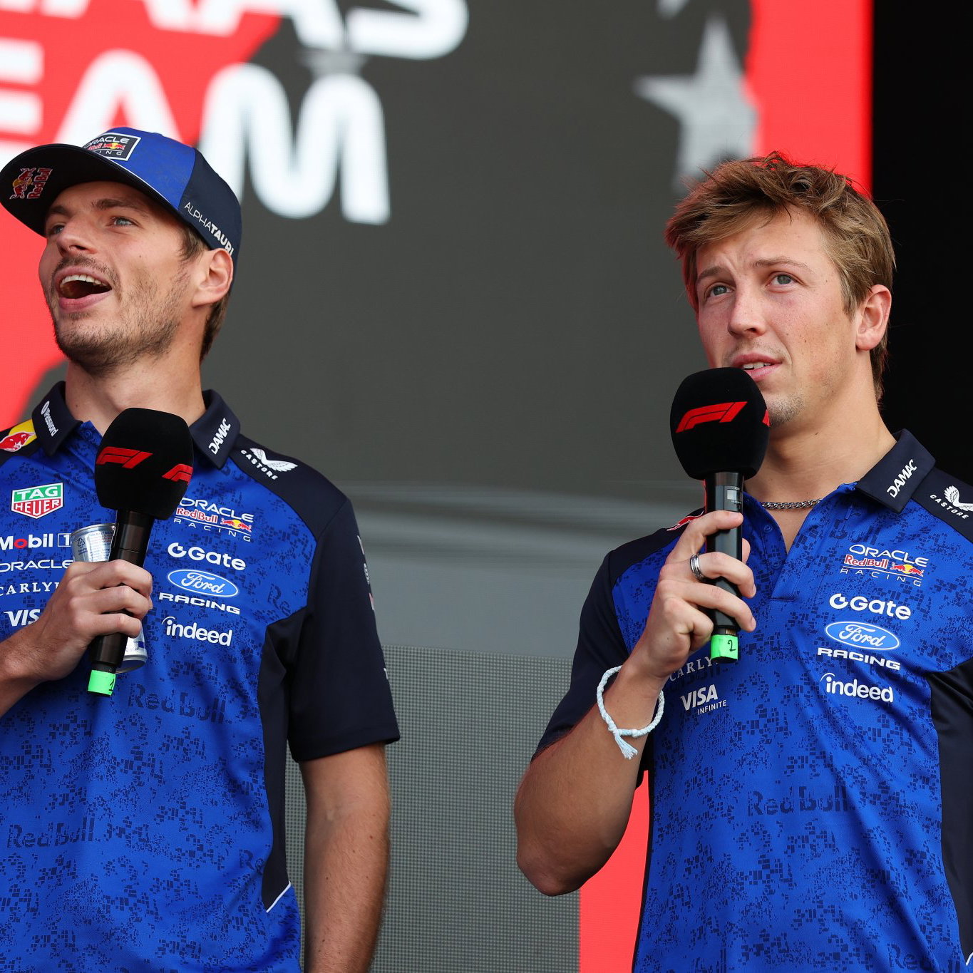 Max Verstappen and Liam Lawson