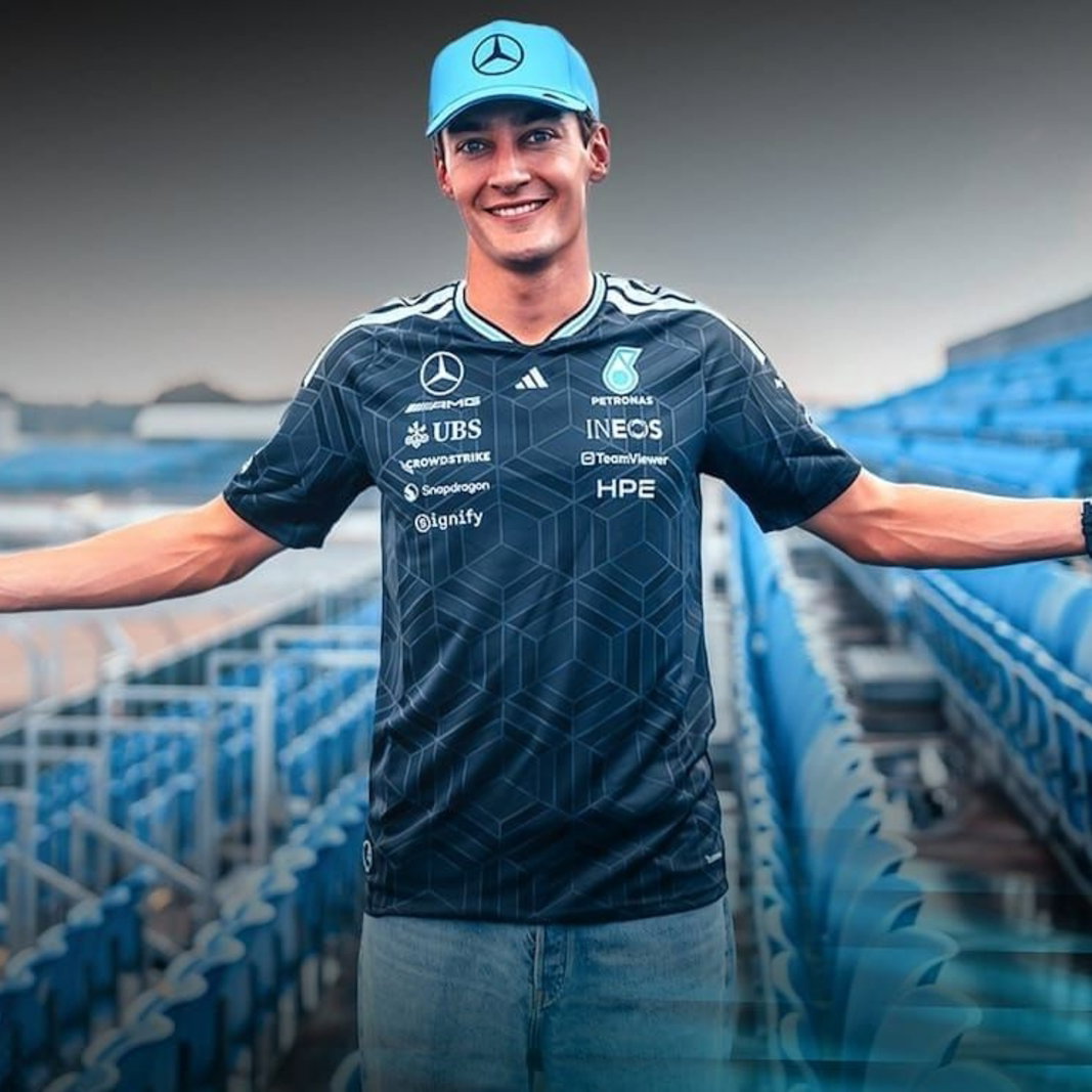 Russell has his Silverstone GRandstand