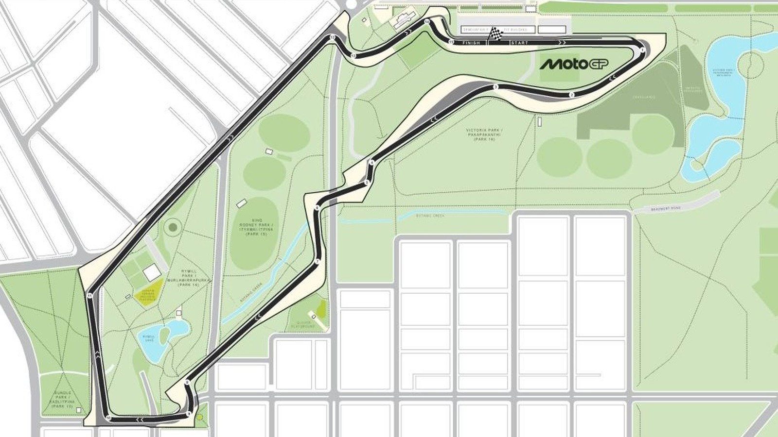 The latest Adelaide MotoGP layout (Government of South Australia).