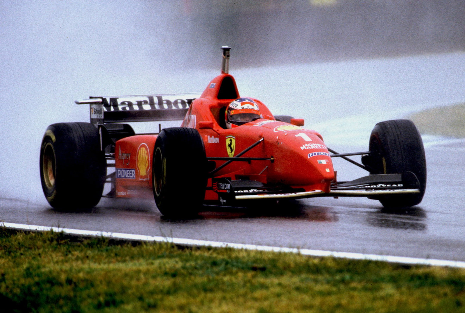 Schumacher dominated when rain fell at the 1996 Spanish GP