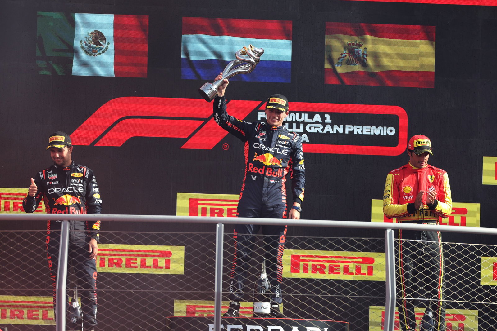 The 2023 trophy was inspired by Greek mythology and F1 exhaust pipes