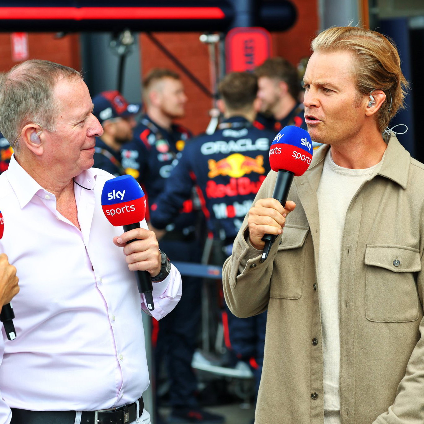 Martin Brundle and Nico Rosberg disagreed over the Ferrari clash 