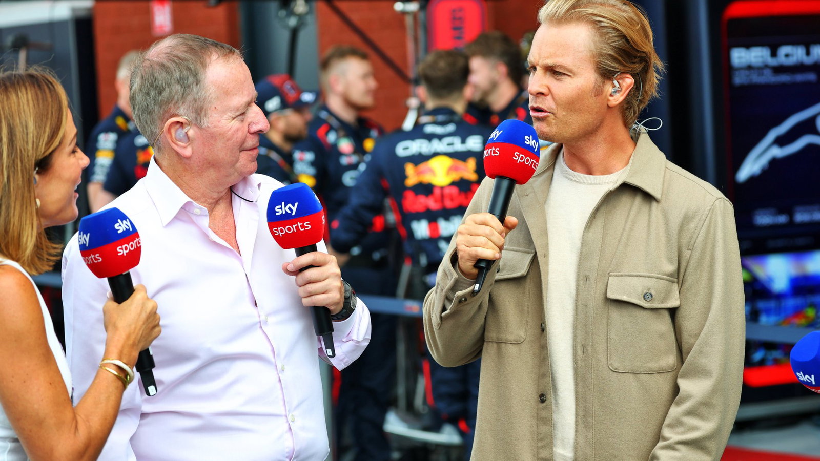 Martin Brundle and Nico Rosberg disagreed over the Ferrari clash 