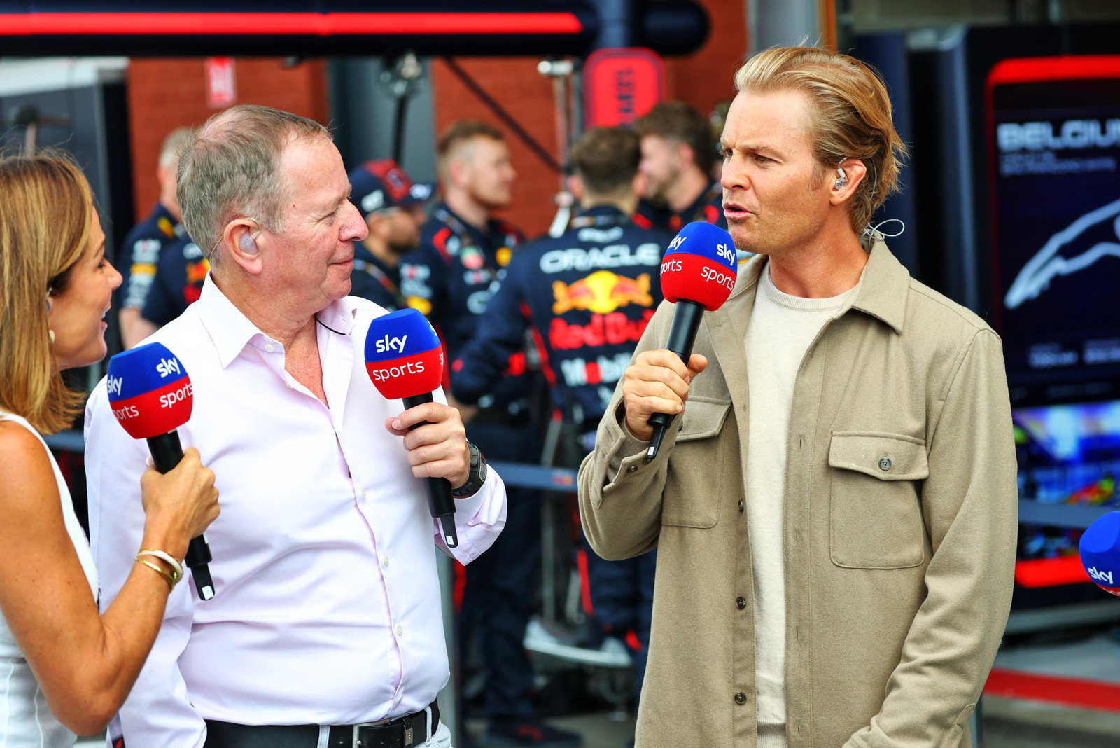 Martin Brundle and Nico Rosberg disagreed over the Ferrari clash