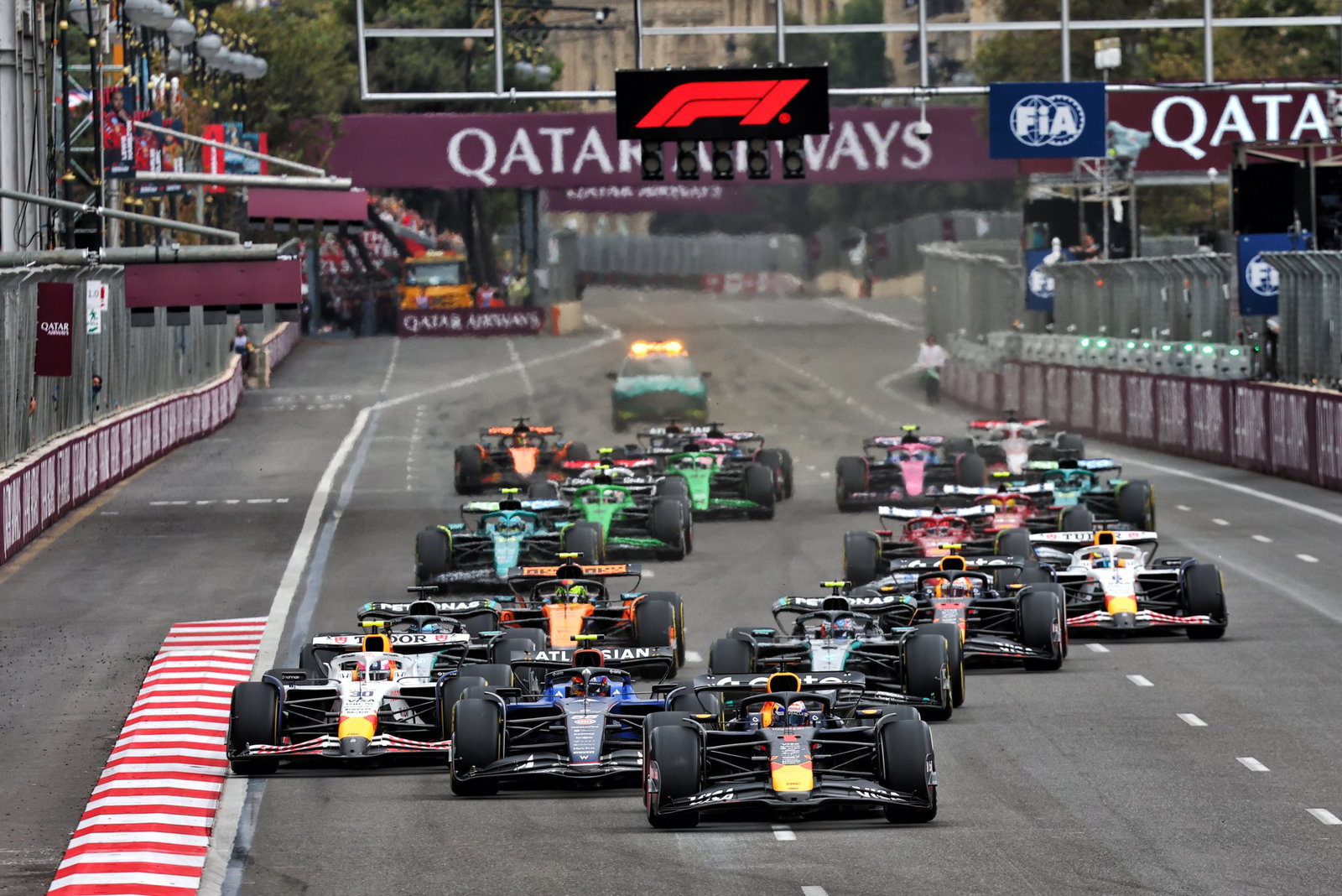 The start of the 2025 Azerbaijan Grand Prix