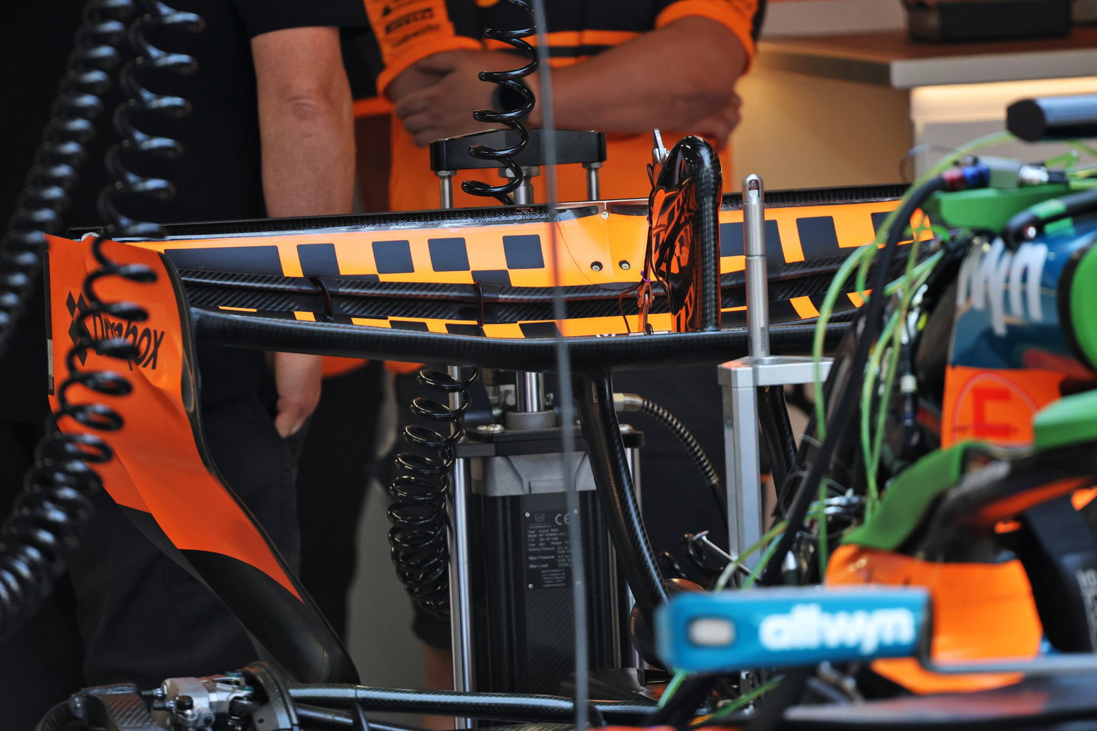 McLaren tested the rear wing during practice in Hungary