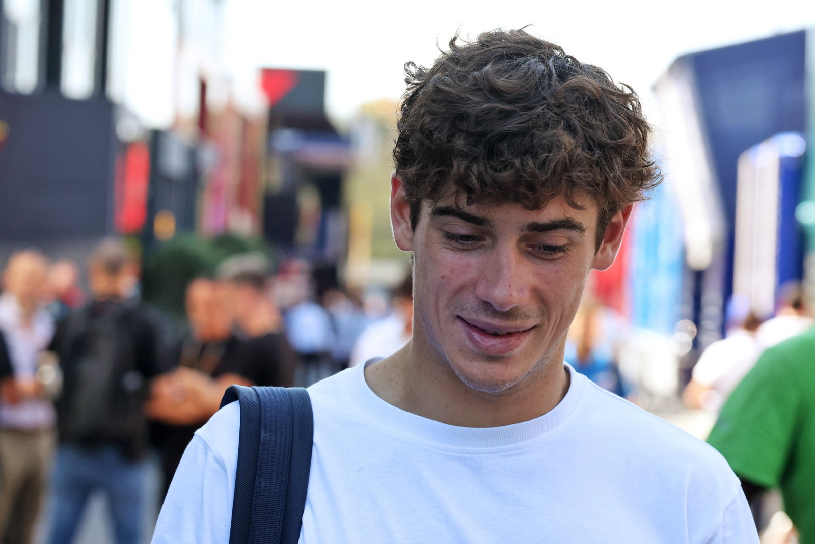 Colapinto in the Monza F1 paddock on Thursday