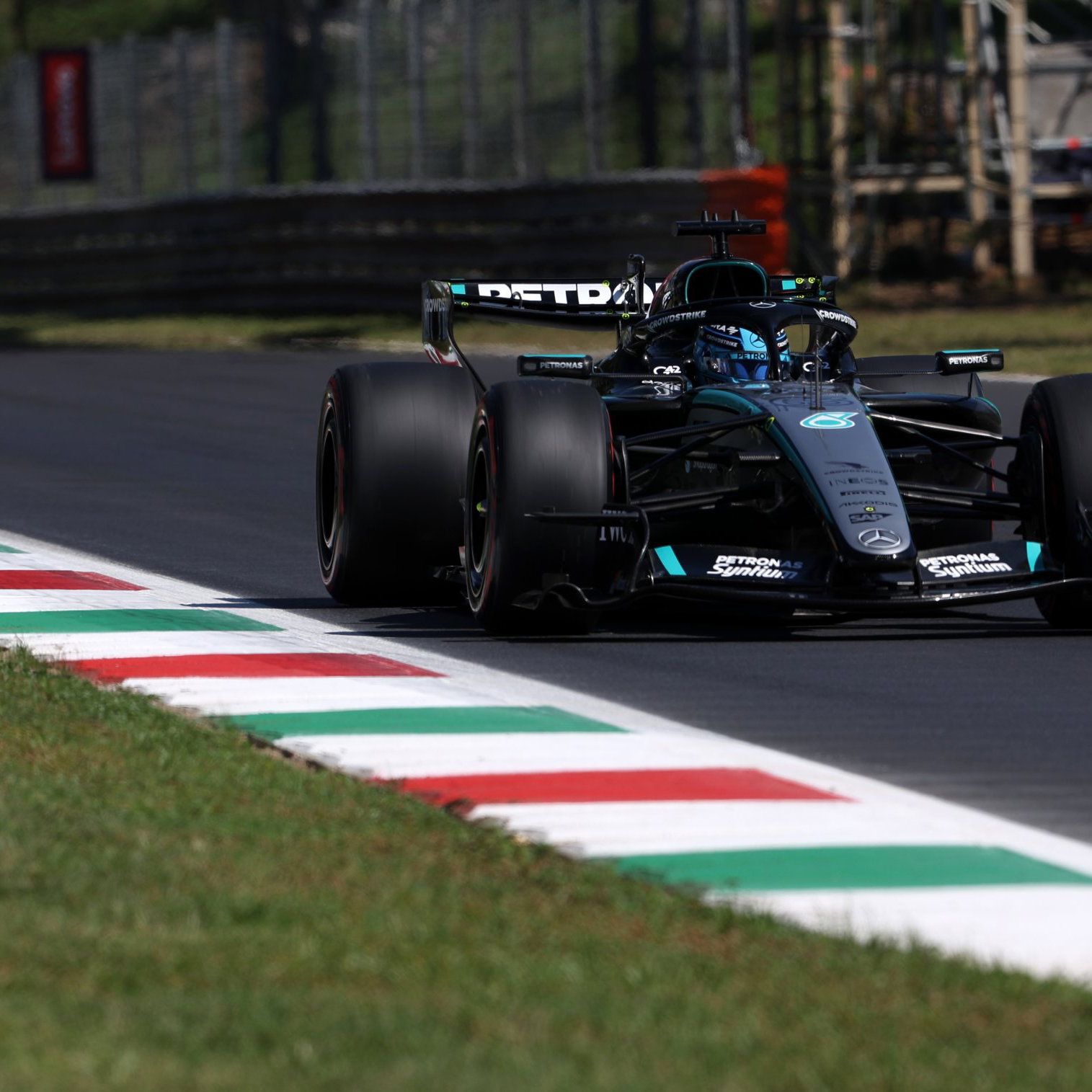 George Russell was quickest in final practice for Mercedes
