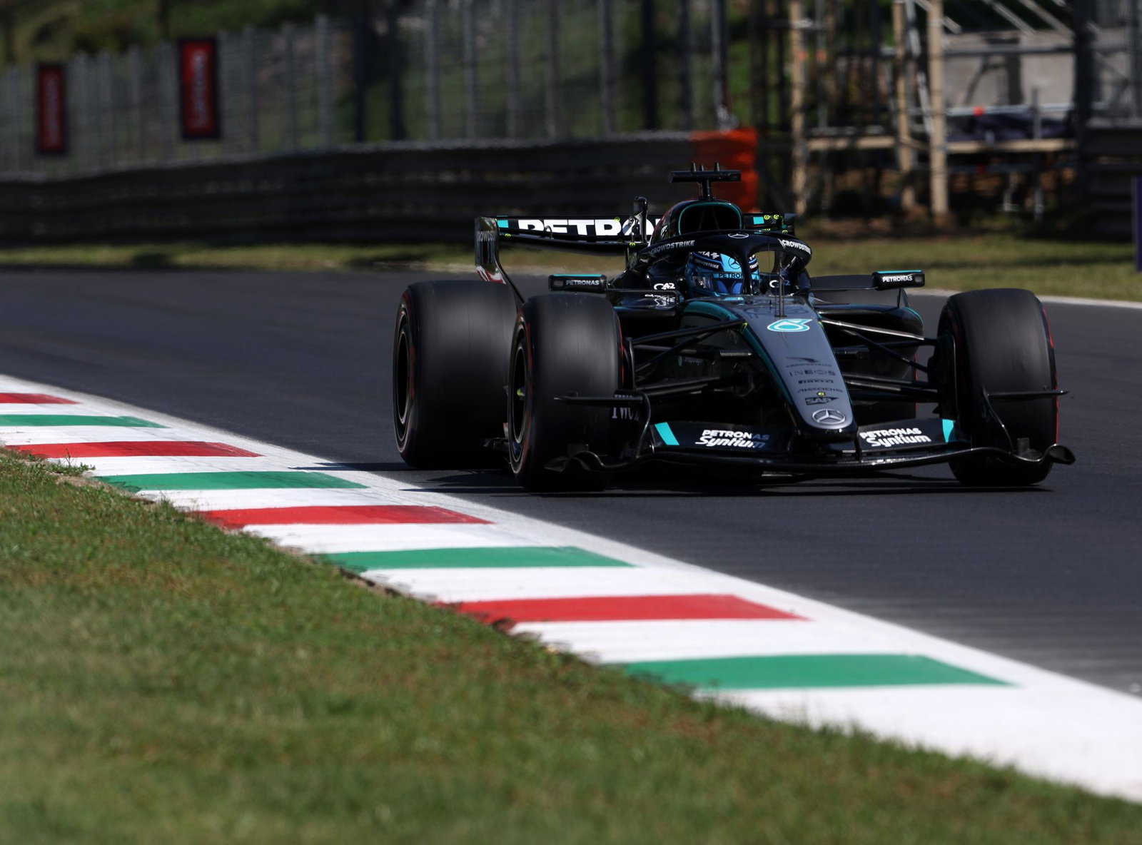 George Russell was quickest in final practice for Mercedes