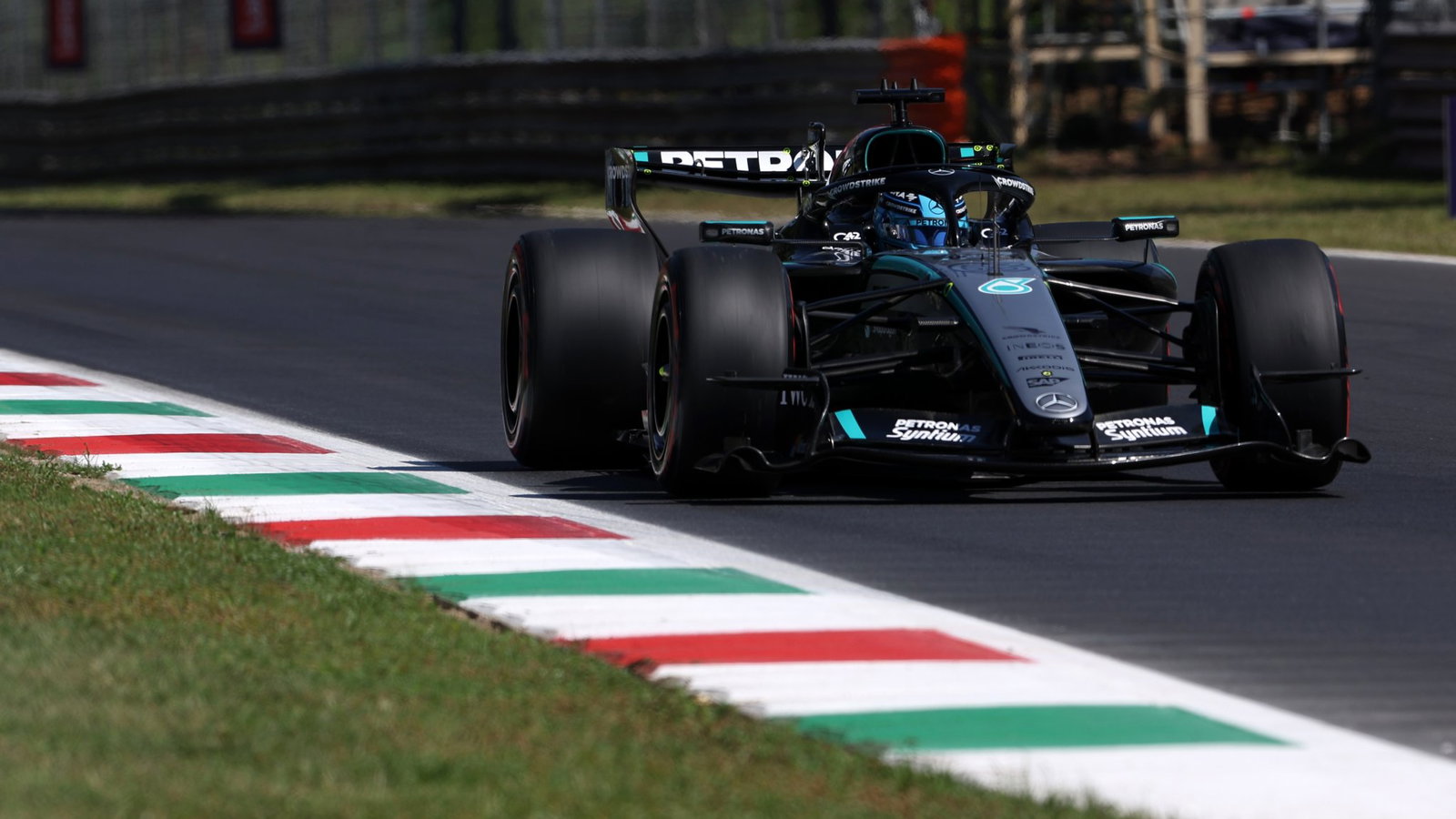 George Russell was quickest in final practice for Mercedes