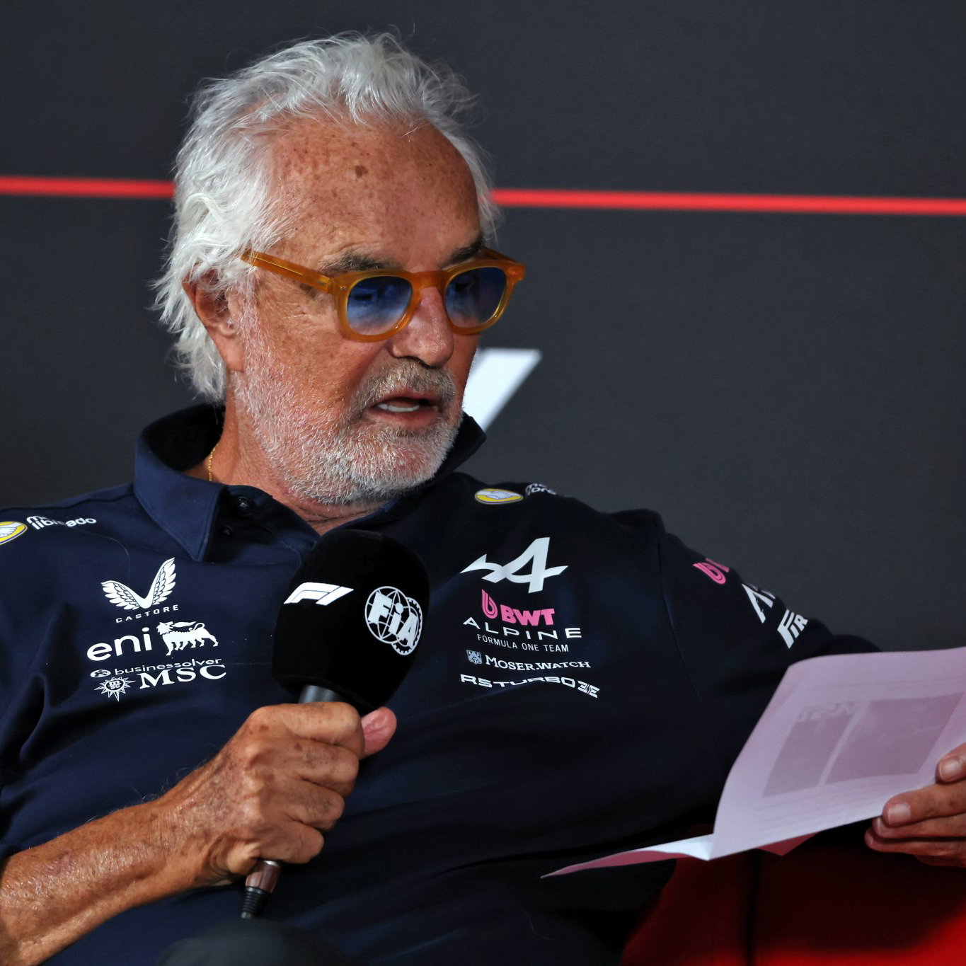 Flavio Briatore started a remarkable row with McLaren on Friday 