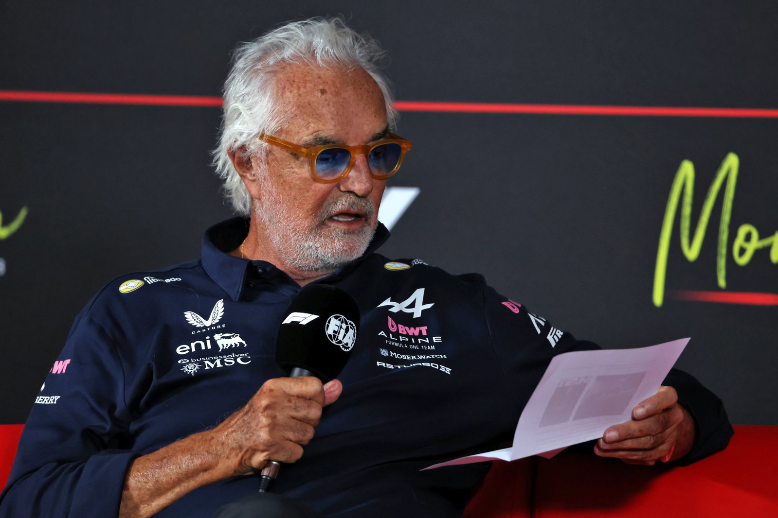 Flavio Briatore started a remarkable row with McLaren on Friday 