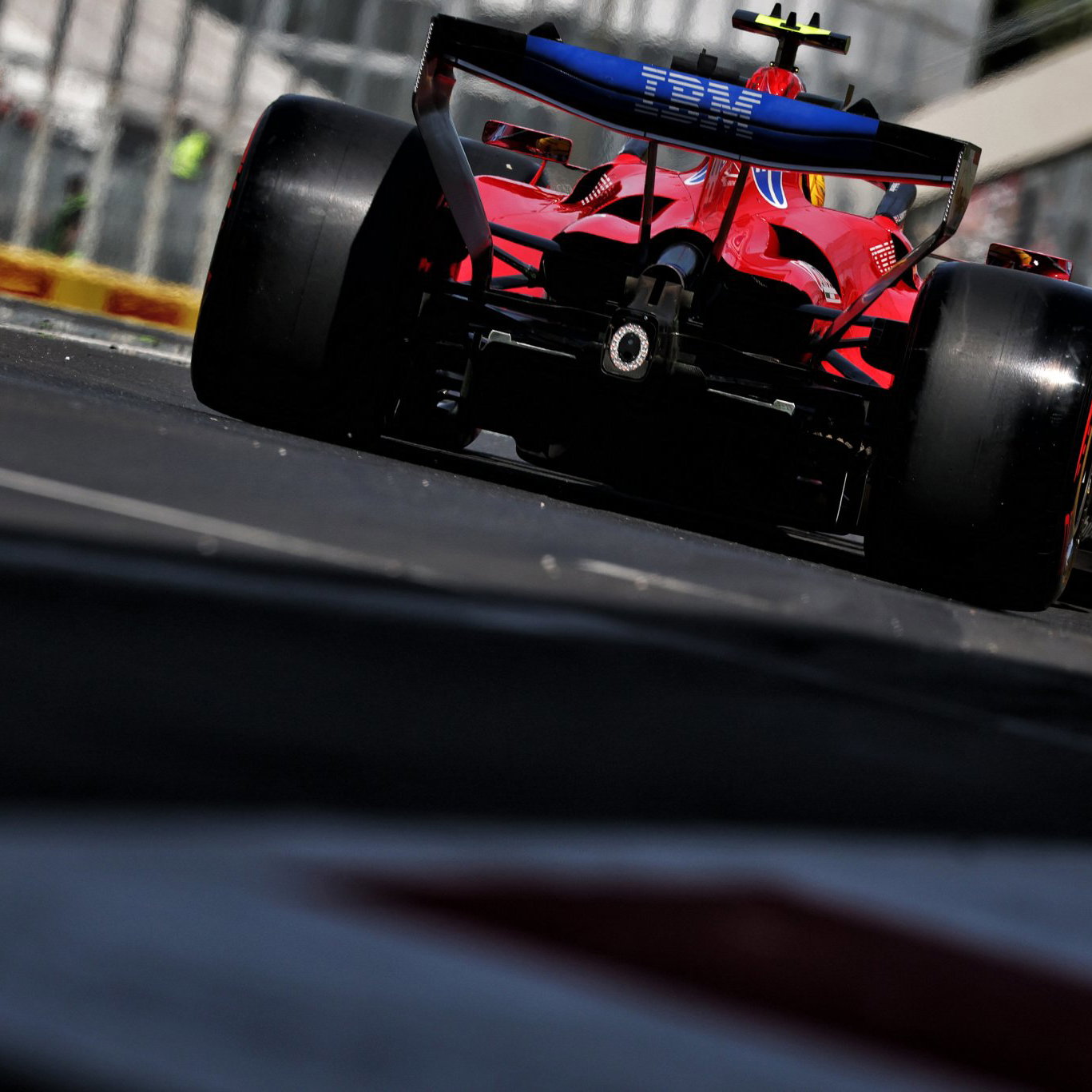 Hamilton leaves the pits at Monza