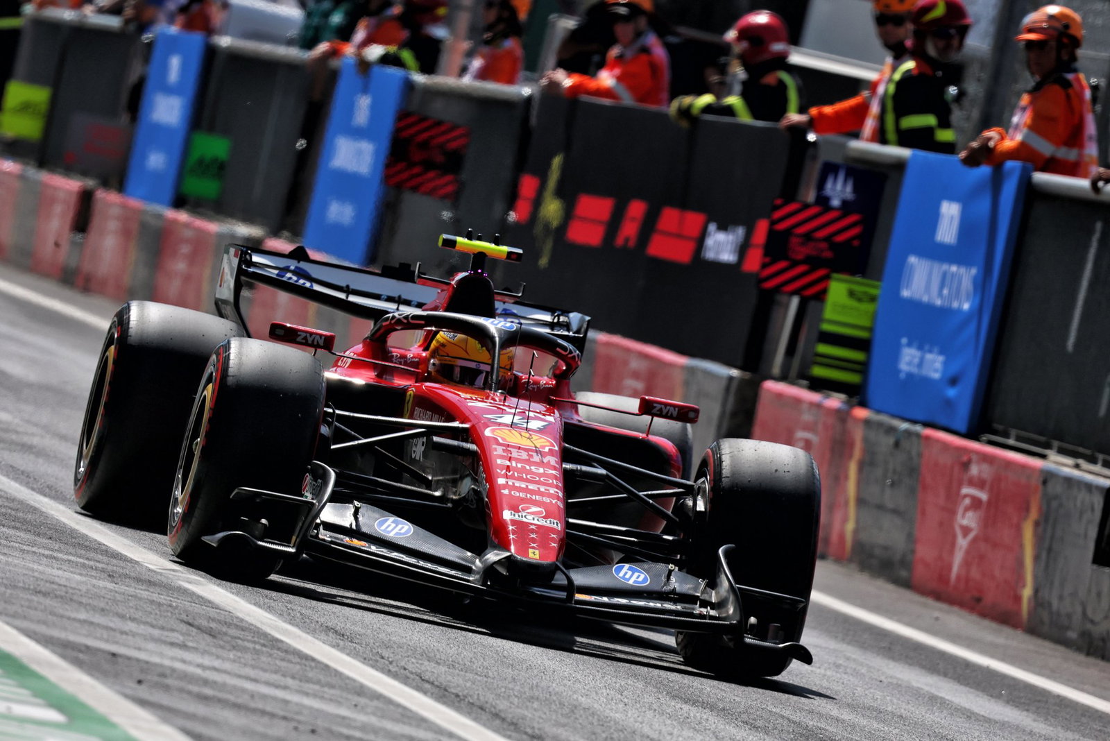 Hamilton was the faster Ferrari driver in final practice