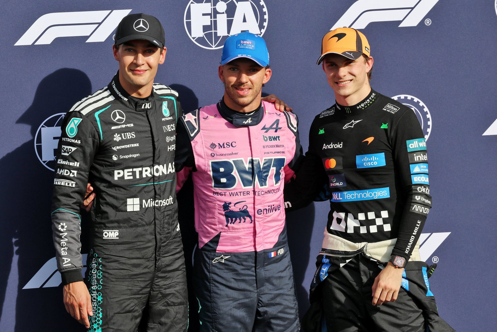 The top three qualifiers from Italian Grand Prix qualifying