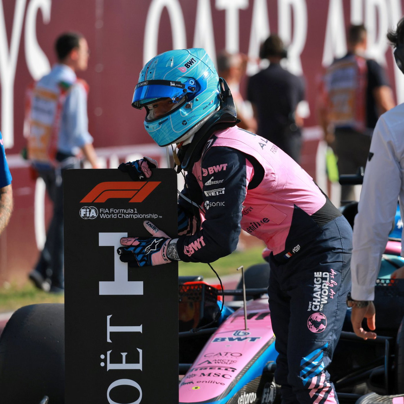 Pierre Gasly will lead the F1 field away on Sunday