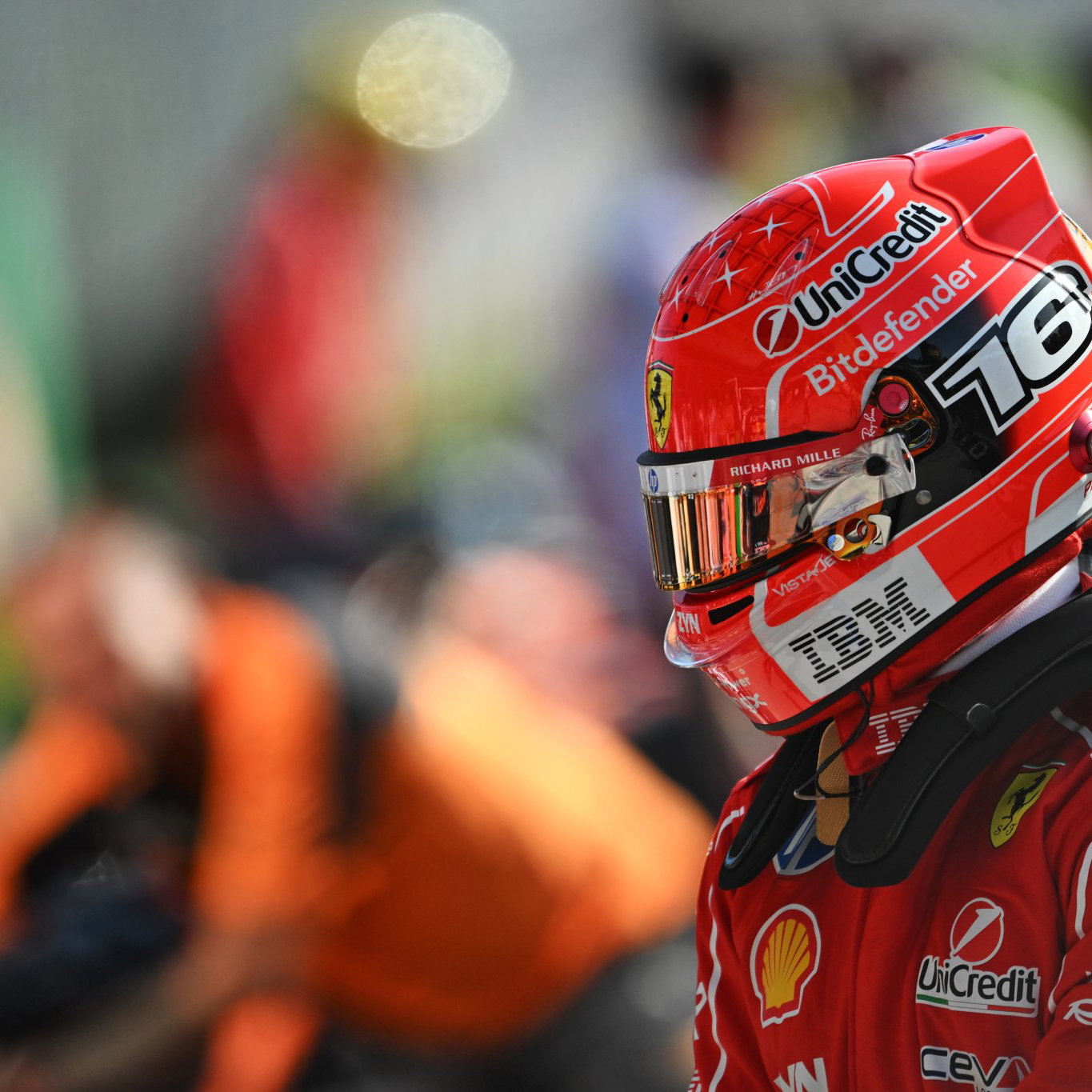 Leclerc suffered a race-ending crash on lap two in Monza