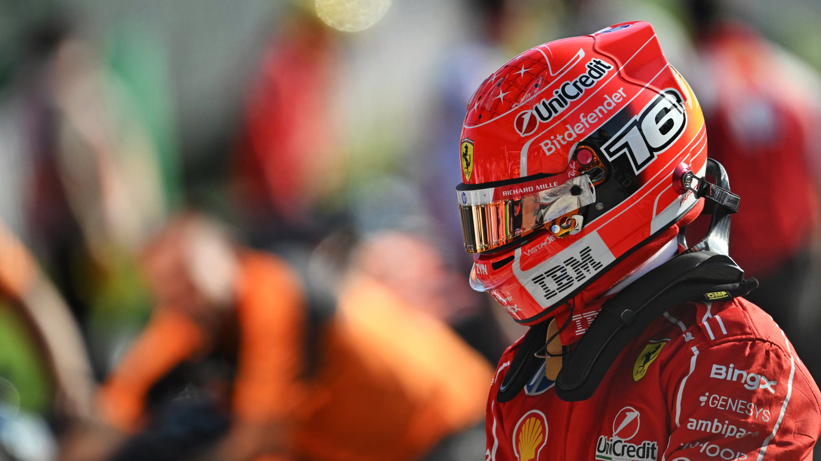 Leclerc suffered a race-ending crash on lap two in Monza