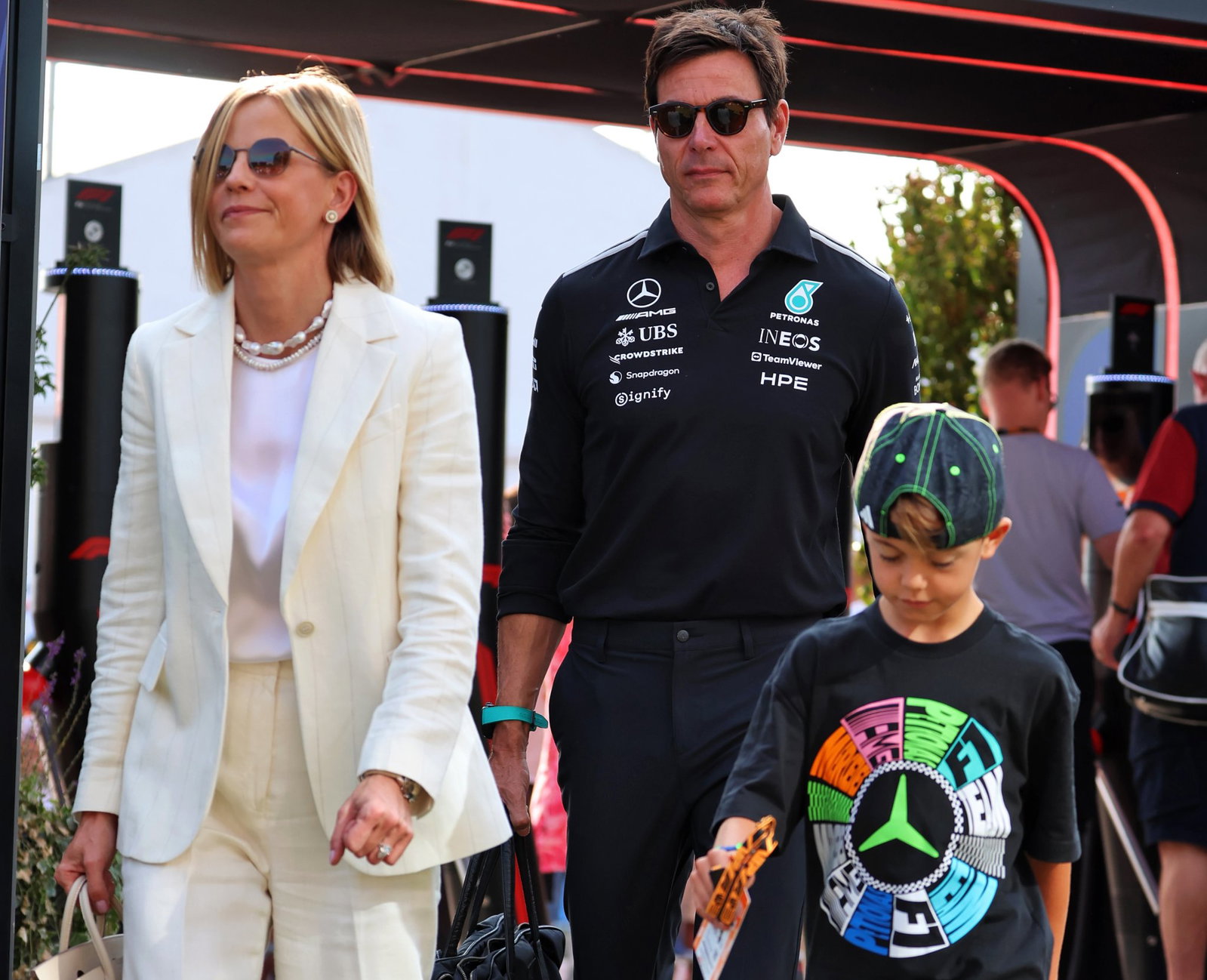 The Wolff family at the Italian Grand Prix