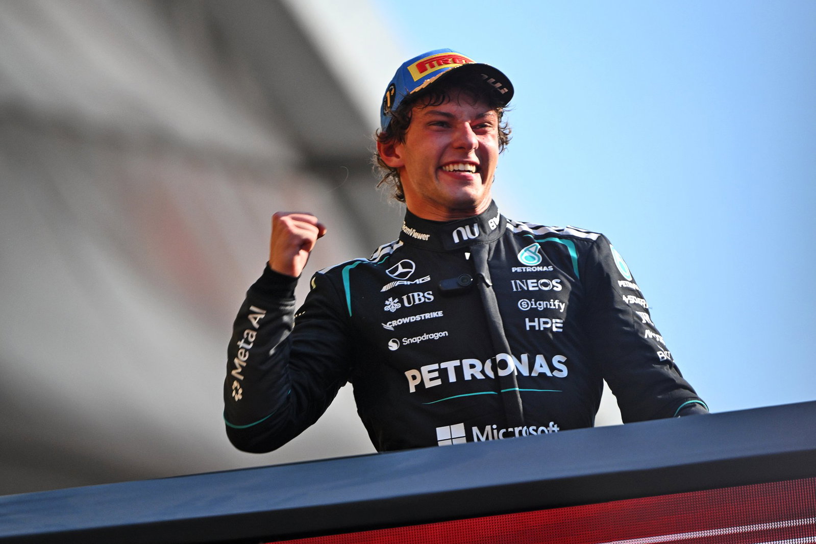Antonelli came out on top despite the awkward moment