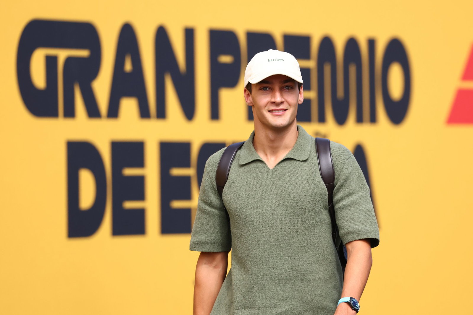 George Russell arrives in Madrid