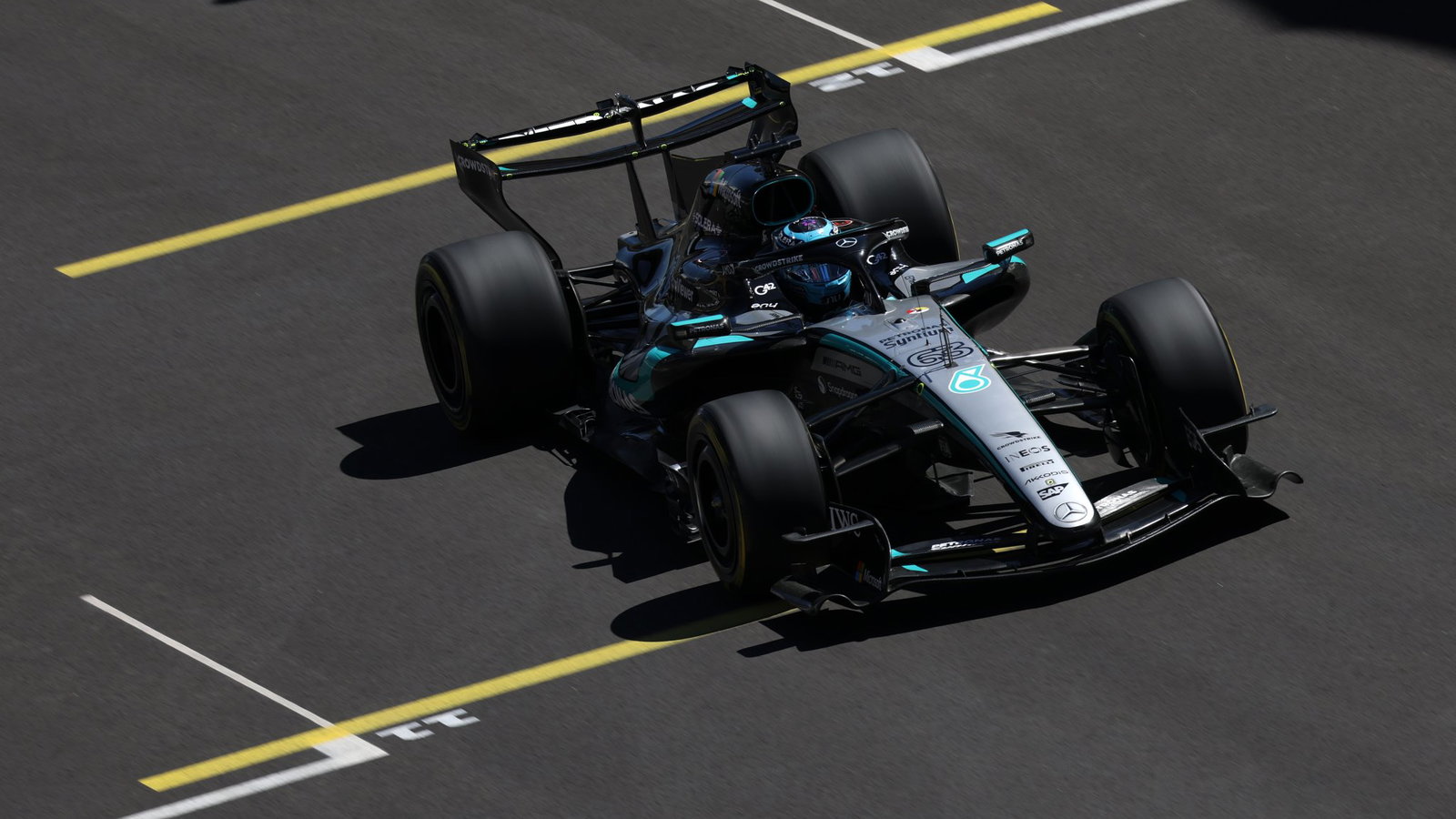 George Russell comes into the weekend 66 points behind Kimi Antonelli