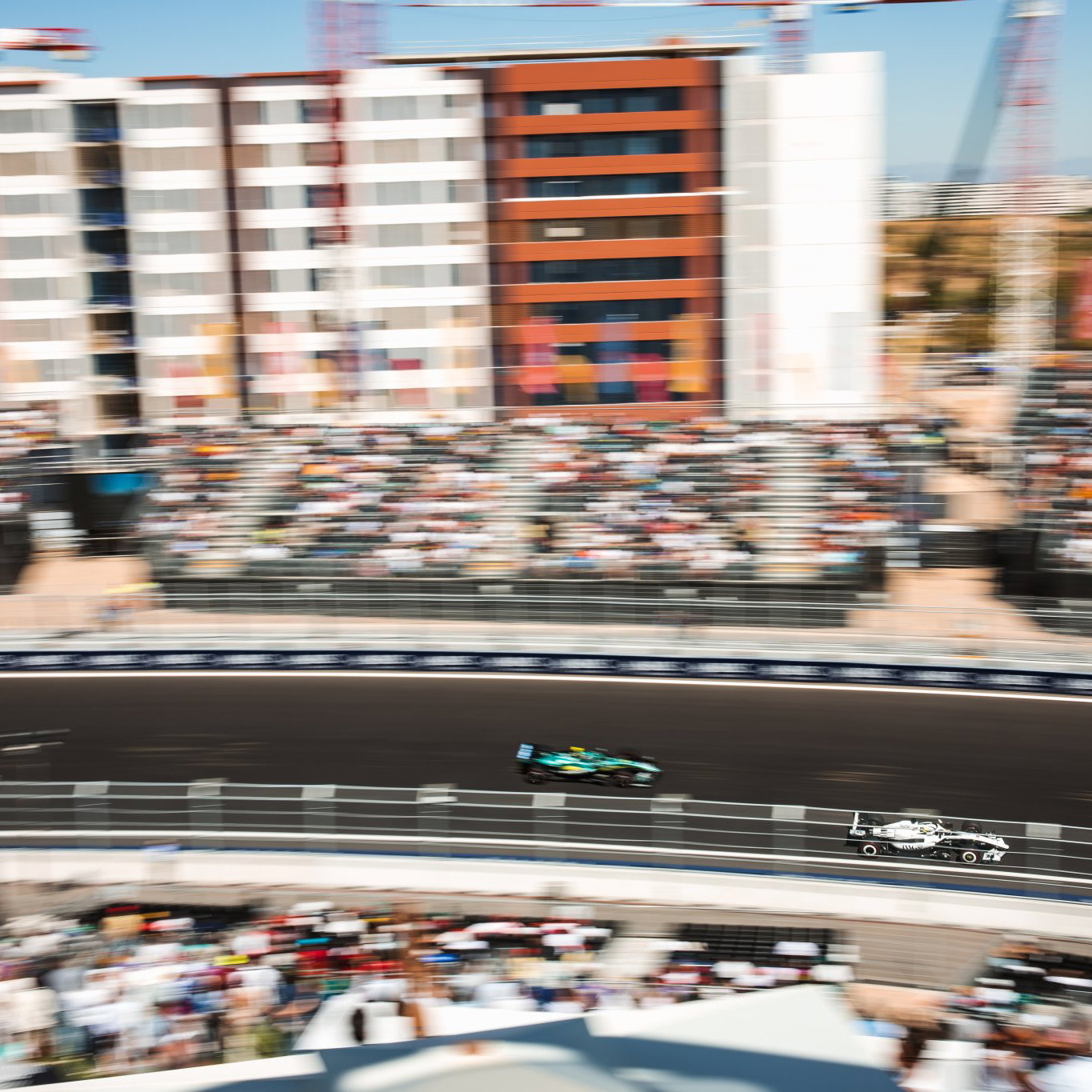 Alonso takes Turn 12 at Madrid