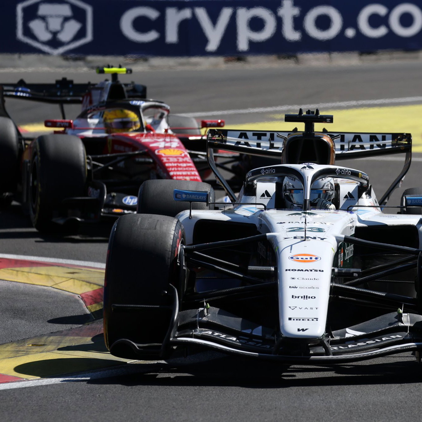 Albon and Hamilton in Madrid