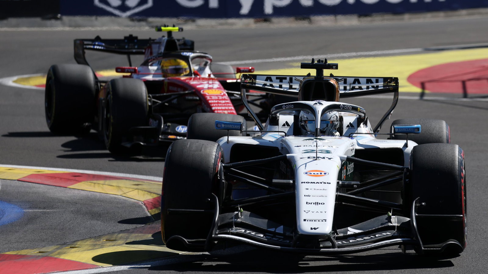 Albon and Hamilton in Madrid