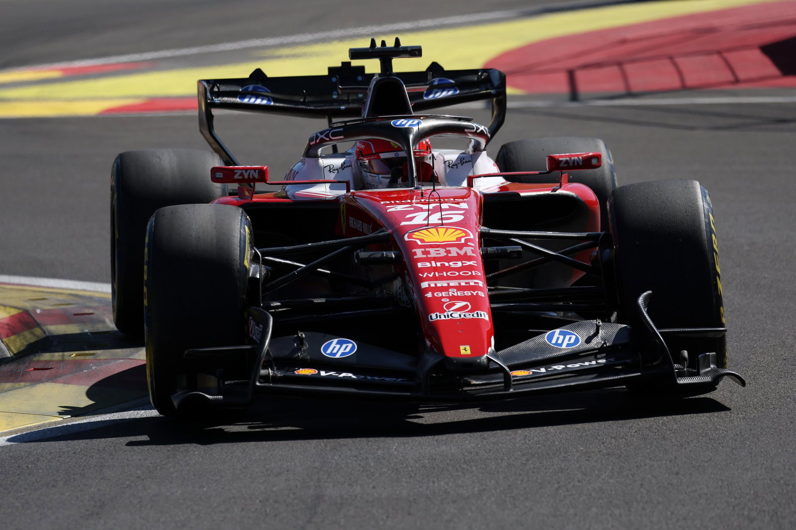 Charles Leclerc is running the ADUO 1 power unit in his Ferrari 