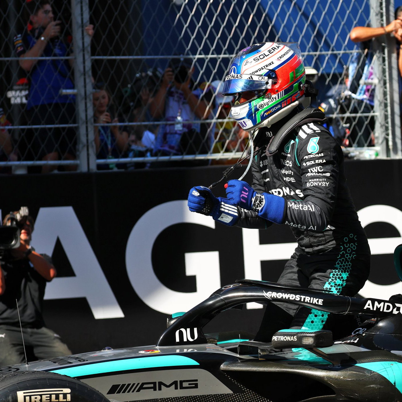 Antonelli celebrates in Spain