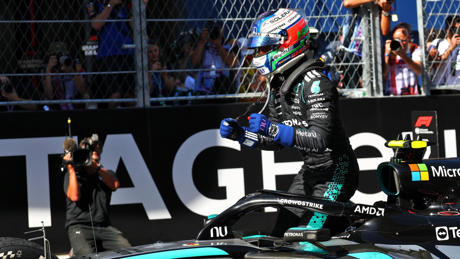 Antonelli celebrates in Spain