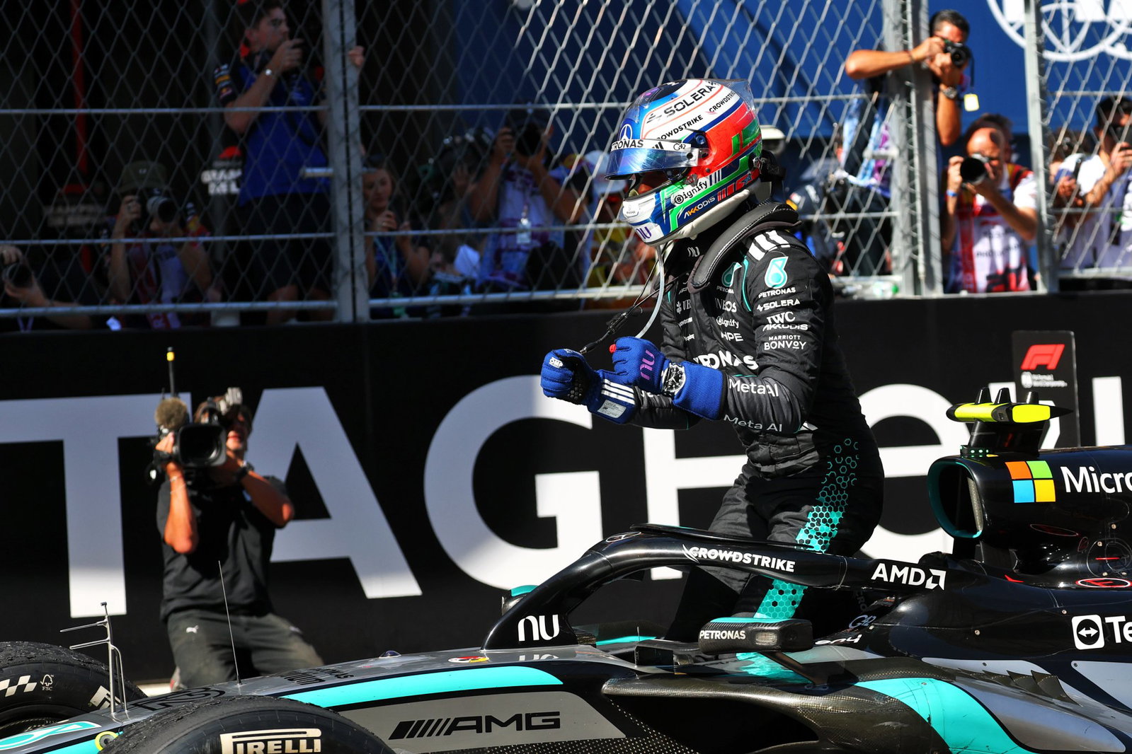 Antonelli celebrates in Spain