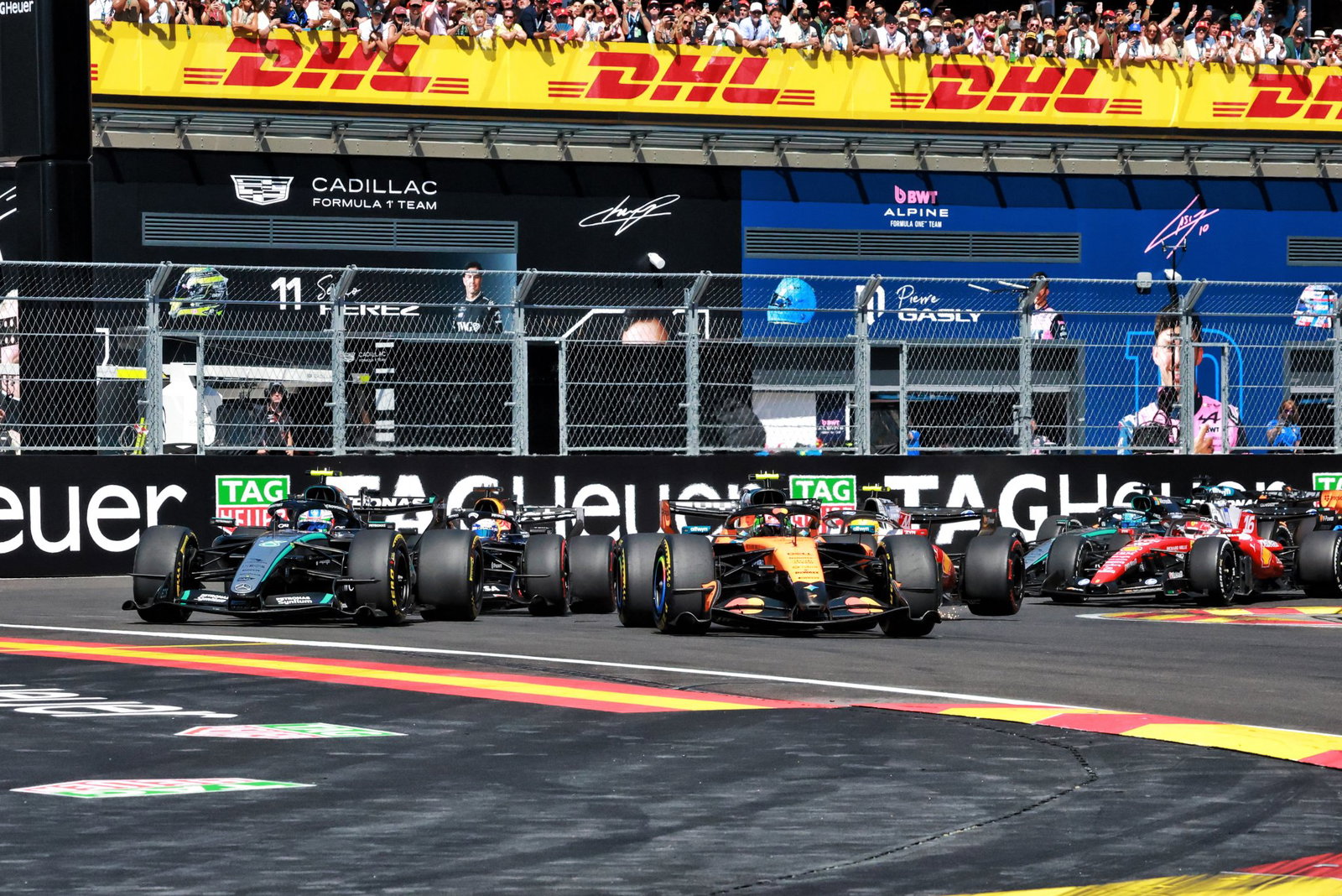 Norris looked in control of Sunday's race in Madrid before the VSC