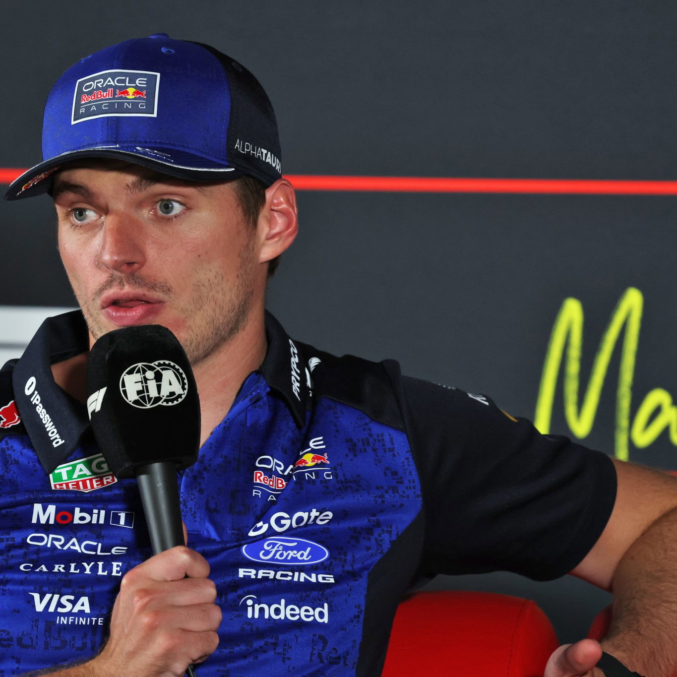 Max Verstappen was not happy to let Lewis Hamilton through