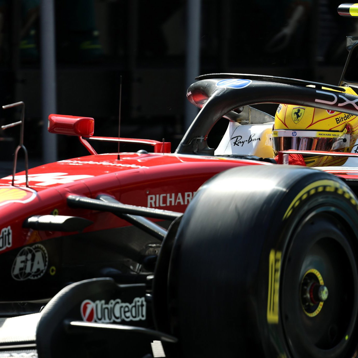 Lewis Hamilton had a near-miss with Liam Lawson in FP2