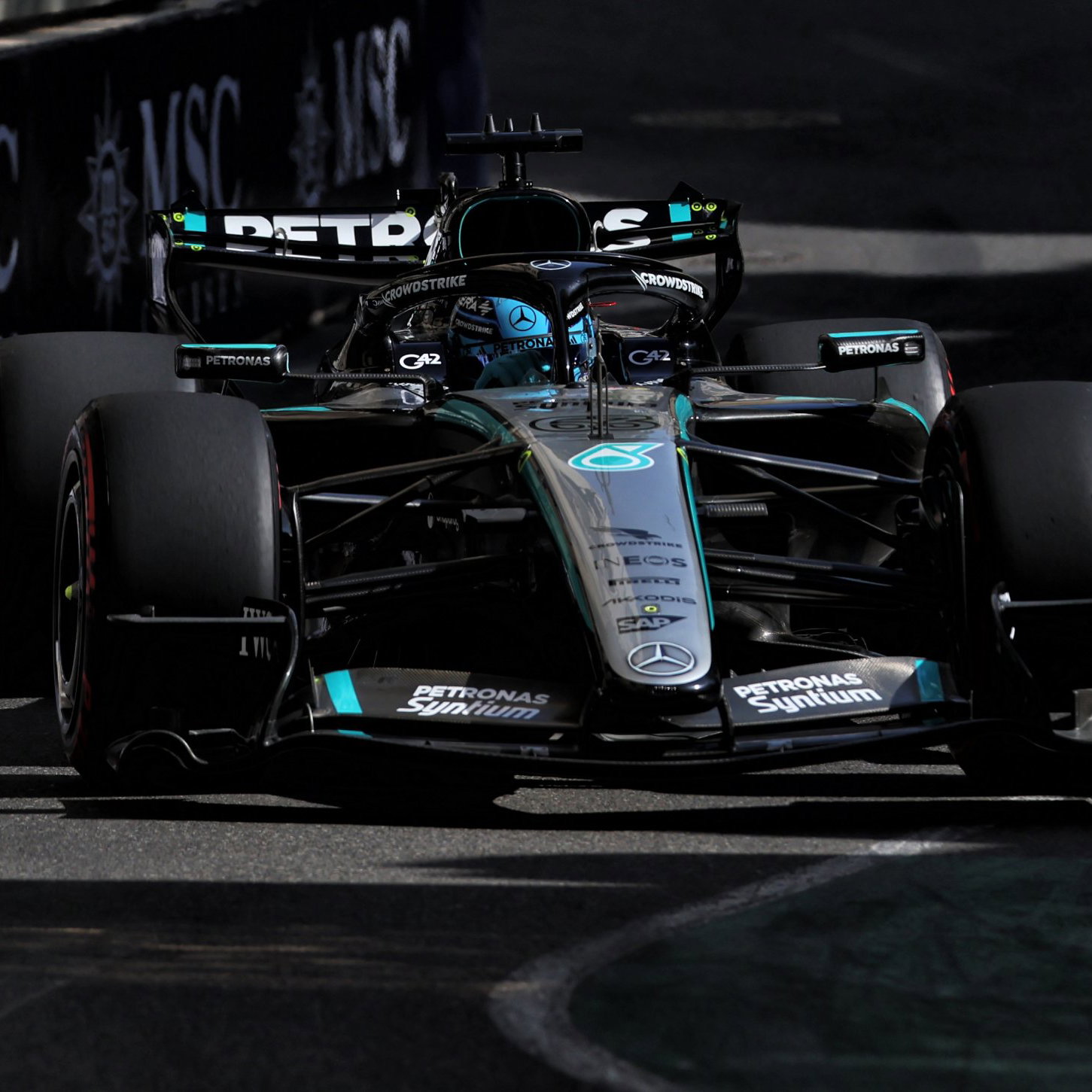 George Russell claimed his fifth pole of 2026
